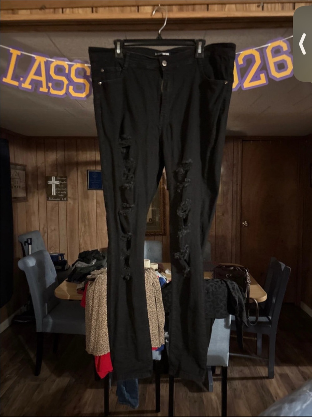 Fashion Nova Black Skinny Ripped Jeans